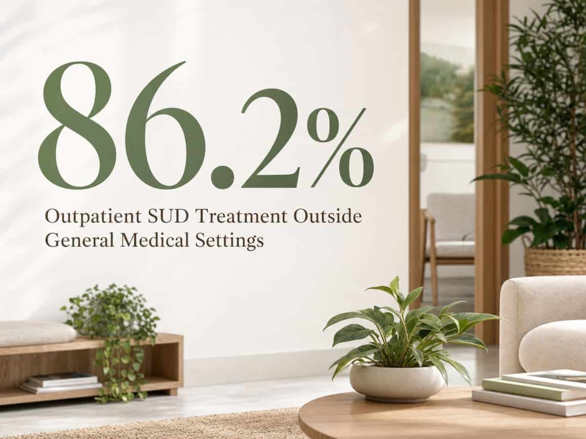 Infographic showing Outpatient SUD Treatment Outside General Medical Settings