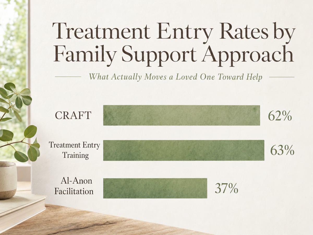Chart showing Treatment Entry Rates by Family Support Approach