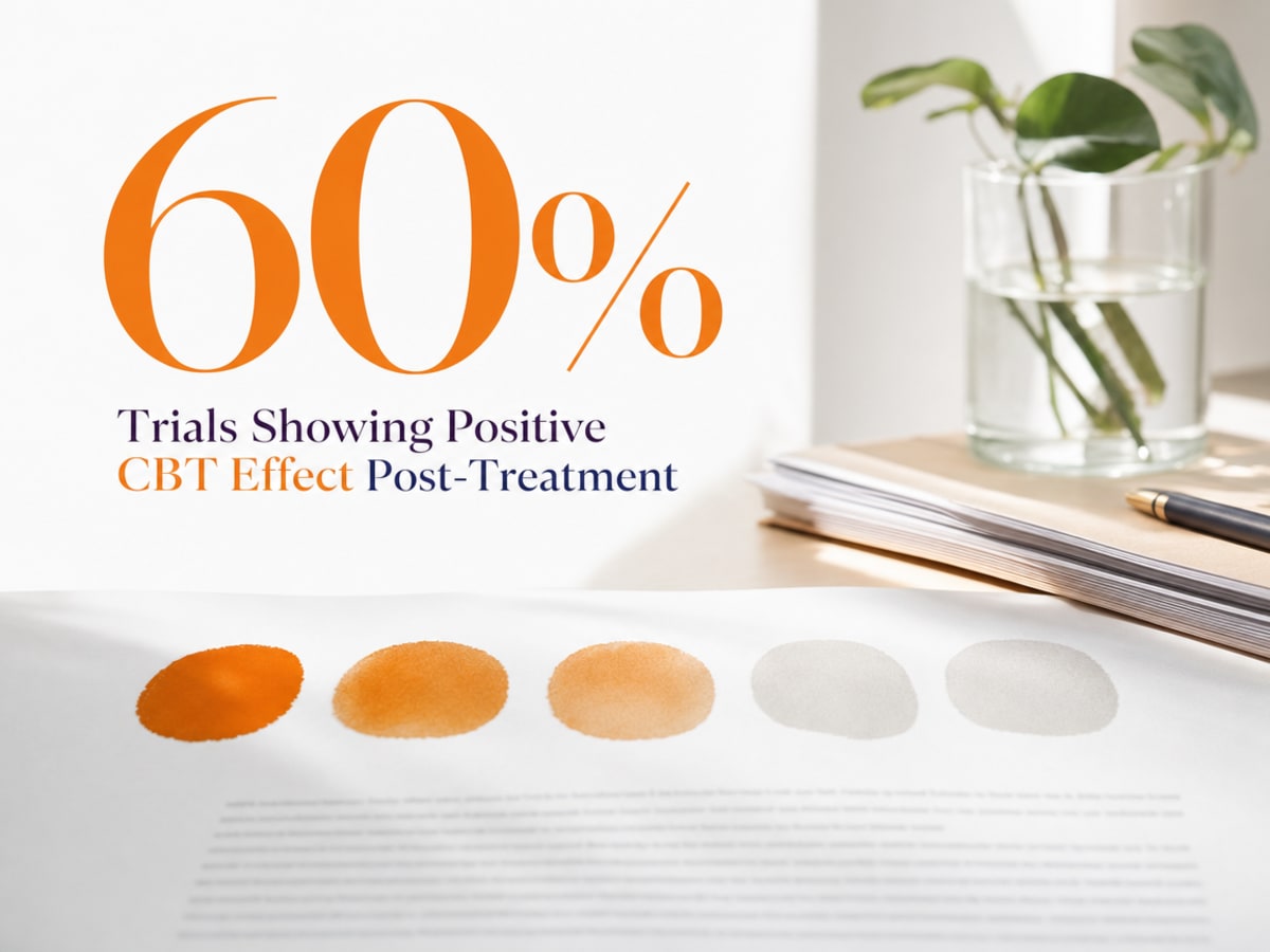 Infographic showing Trials Showing Positive CBT Effect Post-Treatment