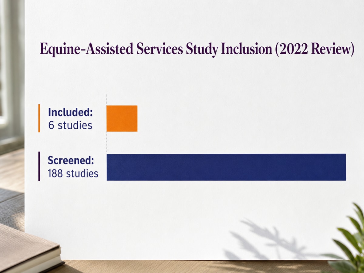 Chart showing Equine-Assisted Services Study Inclusion (2022 Review)