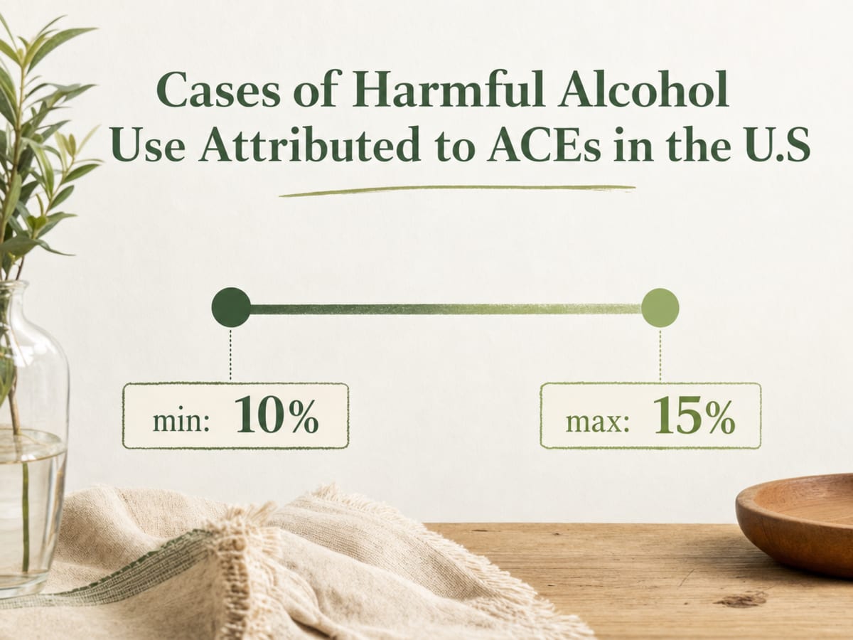 Chart showing Cases of Harmful Alcohol Use Attributed to ACEs in the U.S.