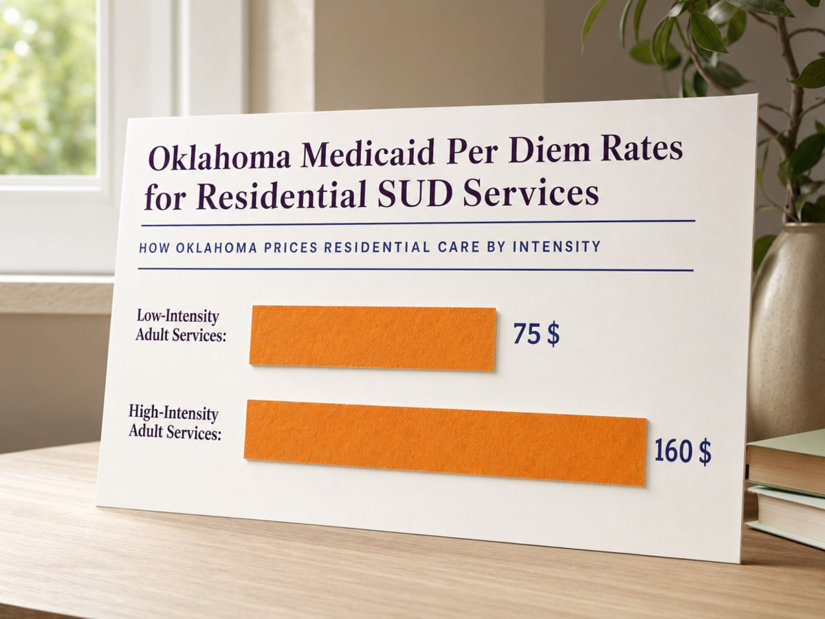 Chart showing Oklahoma Medicaid Per Diem Rates for Residential SUD Services