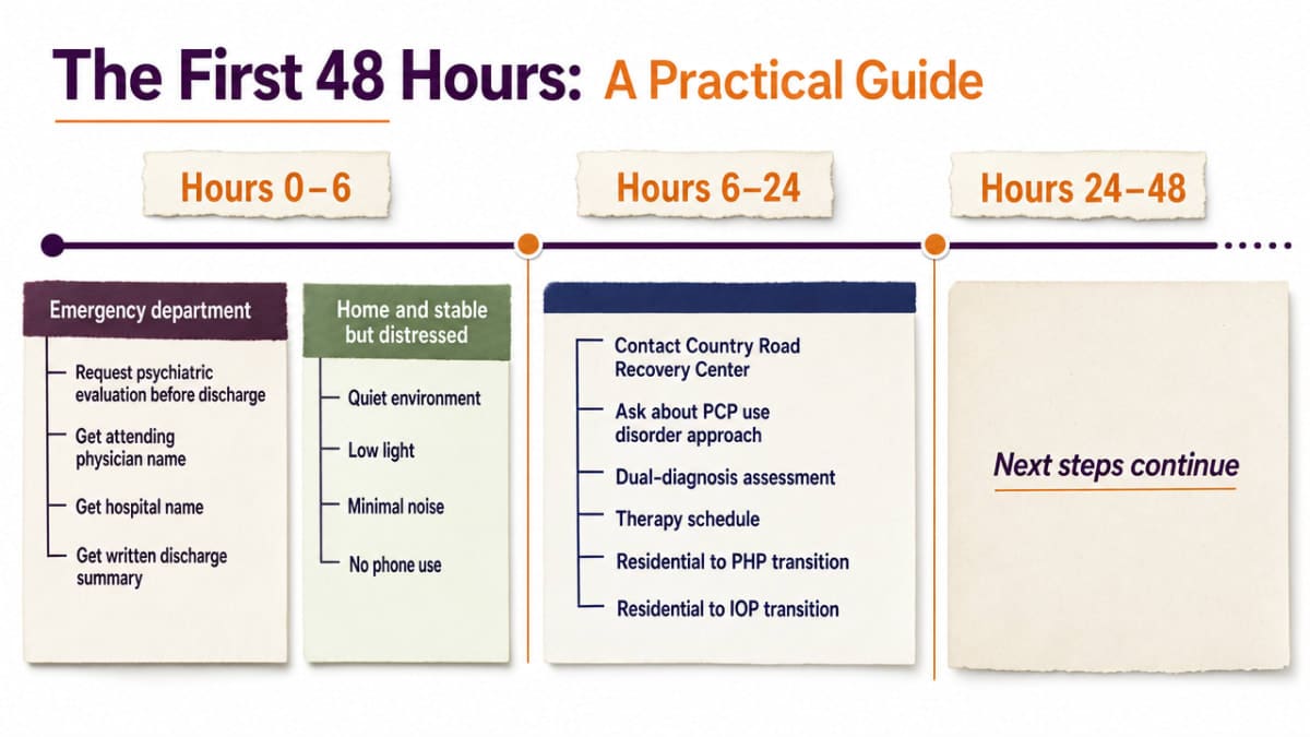 Convert the section's three time-based phases into a clear horizontal timeline so readers can act on the guidance