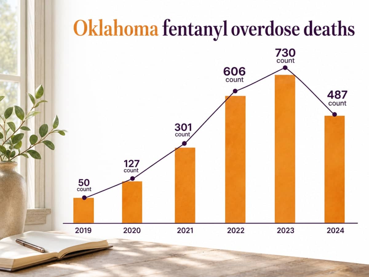 Chart showing Oklahoma fentanyl overdose deaths