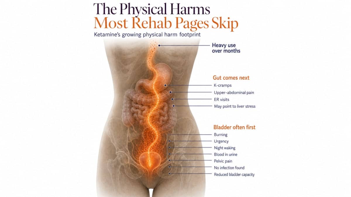 Visualize the rising trend in ketamine exposures referenced directly in this section's prose about ketamine's growing physical harm footprint