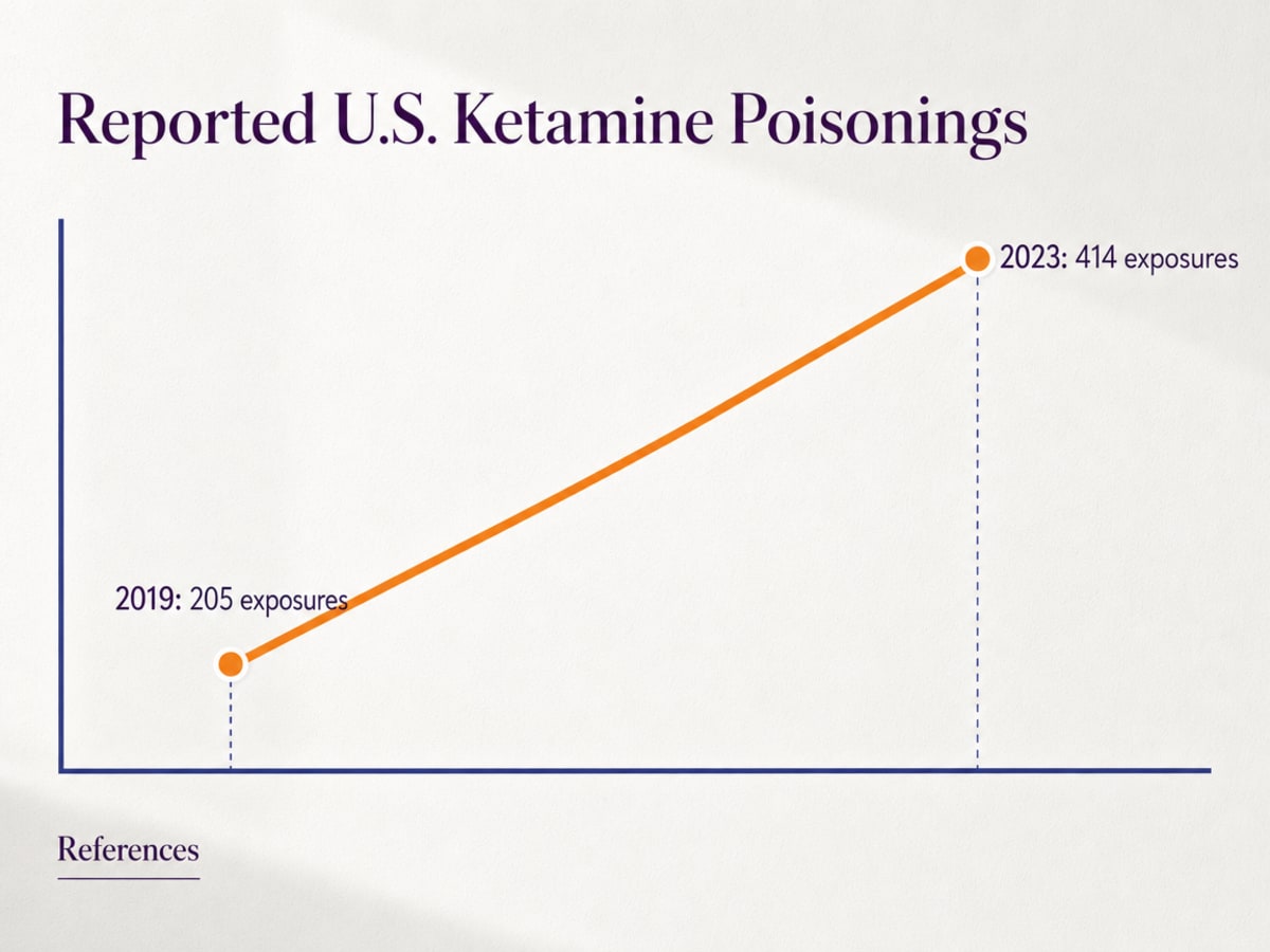 Chart showing Reported U.S. Ketamine Poisonings